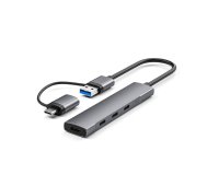 DLH DY-TU4995 station d'accueil USB 3.2 Gen 1 (3.1 Gen 1) Type-A + Type-C Argent