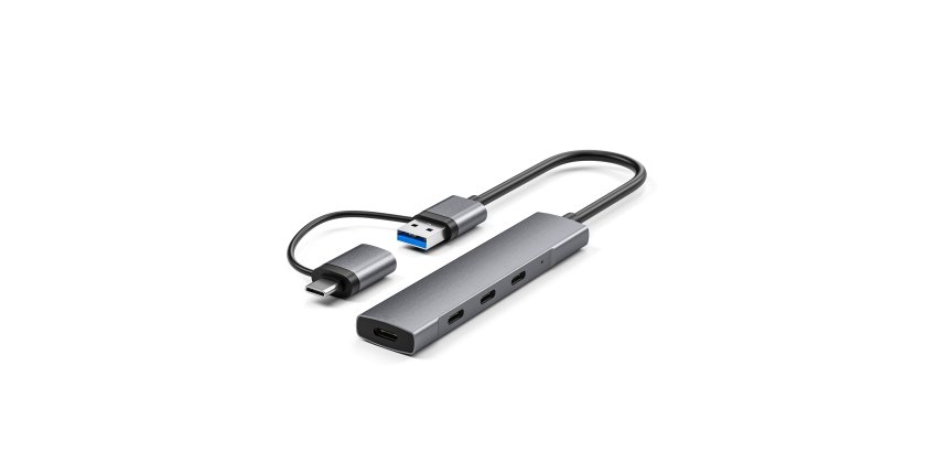DLH DY-TU4995 station d'accueil USB 3.2 Gen 1 (3.1 Gen 1) Type-A + Type-C Argent