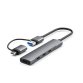 DLH DY-TU4995 station d'accueil USB 3.2 Gen 1 (3.1 Gen 1) Type-A + Type-C Argent