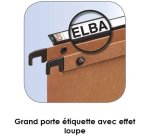 Dossier suspendu l'oblique carte canson kraft orange 240g tiroir entraxe 330mm h250mm fond v barette acier boîte 25u