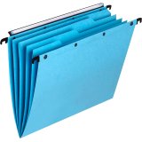 Dossier suspendu elba azo ultimate kraft bleu 240g a4 entraxe 360mm h290mm onglets intégrés fond v boîte de 5 unités