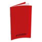 Carnet 90g, 9x14, 96 pages quadrillées 5x5, agrafé, couverture polypro Rouge