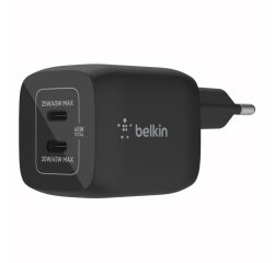 Belkin boost charge pro power adapter - pps and gan technology - 2 x usb-c - 45 watt
