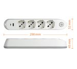 bticino Poker power extension 1.5 m 4 AC outlet(s) Indoor White