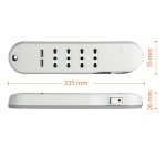 bticino Slim power extension 1.5 m 4 AC outlet(s) Indoor White