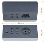 bticino S3711GBU power extension 2 m 3 AC outlet(s) Indoor Grey