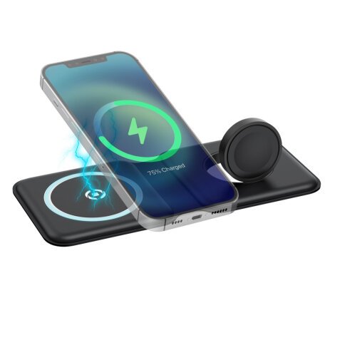 Celly MAGFOLD2IN1 Smartphone, Reloj inteligente Negro USB Cargador inalámbrico Interior