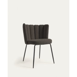 LF Chaise Lot de 2 chaises ANIELA gris foncé