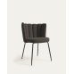 LF Chaise Lot de 2 chaises ANIELA gris foncé