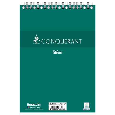 Bloc bureau 001 format 14,8 x 21 cm (A5) 100 pages unies 60g. Spirale en-tête