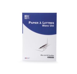 Bloc de correspondance Oxford endosse 148x210 100p optik p.uni blanc
