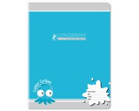 Cahier Conquerant classique agrafe 170x220 32p 90g secail 2,5mm assorti