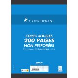 Copies doubles 200 pages 5 x 5 21 x 29,7 cm  Conquérant - non perforées