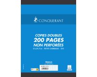 Copies doubles 200 pages 5 x 5 21 x 29,7 cm  Conquérant - non perforées