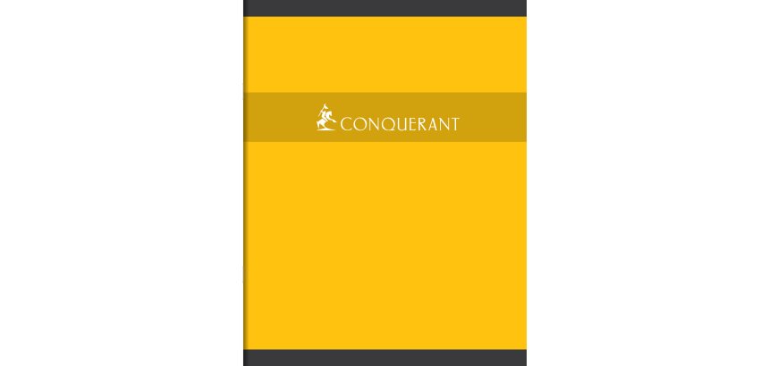 Cahier piqu  conquerant couverture vernie carte       17x22cm 140 pages piqure 70g  s y s
