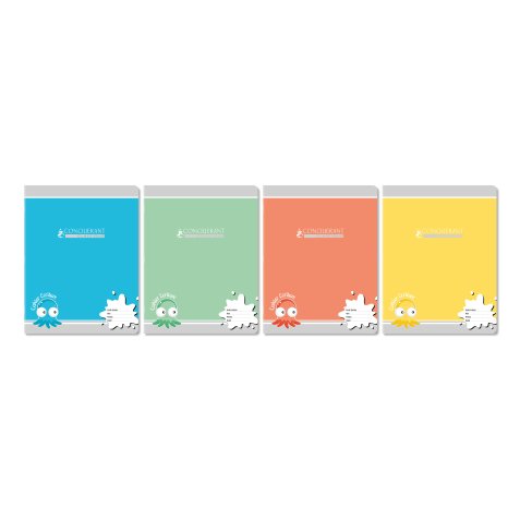 Cahier Conquerant classique agrafe 170x220 32p 90g seyes 3mm assorti