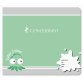 Cahier Conquerant 7 agrafe paysage 170x147 24p 70g double ligne 5/10 assorti