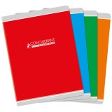 Cahier 90g, 24x32, 48 pages Seyès, couverture carte agrafée