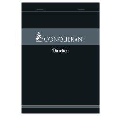 Bloc-notes Conquérant Direction 001 A5 14,8 x 21 cm -5 x 5 - 100 pages