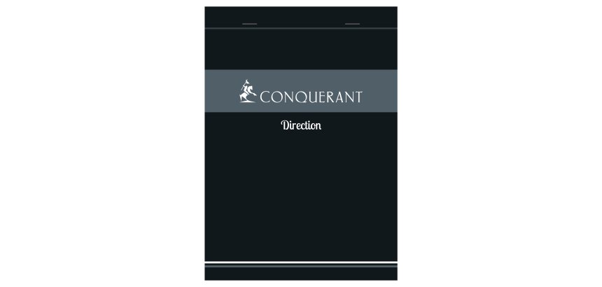 Bloc-notes Conquérant Direction 001 A5 14,8 x 21 cm -5 x 5 - 100 pages