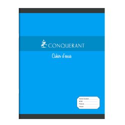 Cahier Conquerant 7 agrafe 170x220 48p 60g seyes assorti