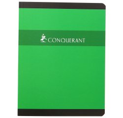 Cahier broché Conquérant 17 x 22 cm grands carreaux 192 pages