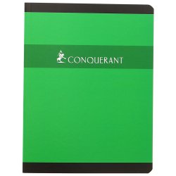Cahier broché Conquérant 17 x 22 cm grands carreaux 192 pages