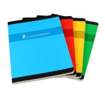 Schrift Conquérant 17 x 22 cm grote ruiten seyès 192 genaaide pagina's kaartomslag assortiment