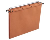 Dossier suspendu l'oblique carte canson kraft orange 240g tiroir entraxe 330mm h250mm fond 15 barette acier boîte 25u