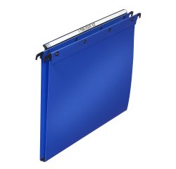Dossier suspendu l'oblique polypro ultimate 5/10e tiroir entraxe 330mm h250mm fond 15 coloris bleu pack 10 unités