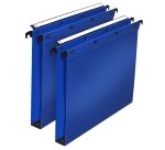 Dossier suspendu l'oblique polypro ultimate 5/10e tiroir entraxe 330mm h250mm fond 30 coloris bleu pack 10 unités
