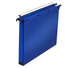 Dossier suspendu l'oblique polypro ultimate 5/10e tiroir entraxe 330mm h250mm fond 30 coloris bleu pack 10 unités