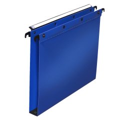 Dossier suspendu l'oblique polypro ultimate 5/10e tiroir entraxe 330mm h250mm fond 30 coloris bleu pack 10 unités