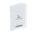 Cahier dessin oxford couverture polypropylène transparent a4+ 24x32cm 48 pages papier dessin uni