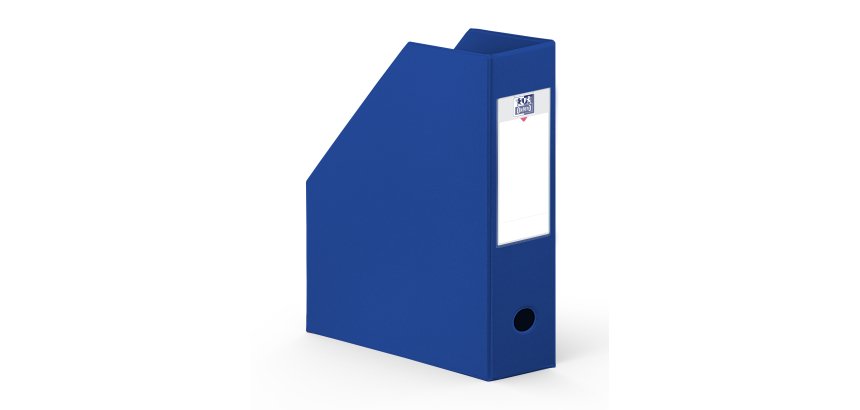 Porte-revues Oxford a4 dos 10cm couverture carte rigide recouverte de pvc bleu foncé