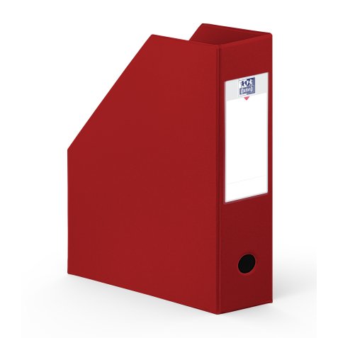 Porte-revues Oxford a4 dos 10cm couverture carte rigide recouverte de pvc rouge