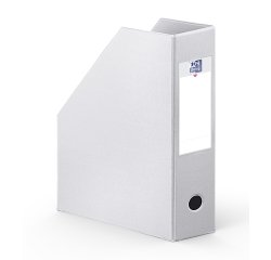 Porte-revues Oxford a4 dos 10cm couverture carte rigide recouverte de pvc blanc