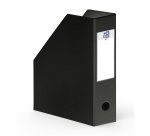 Boîte classement elba pan coupé pvc 320x240mm dos 100mm trou préhension porte-étiquette soudé livré plat coloris noir