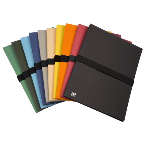 Lot 10 chemises extensibles Color Life papier toilé. Fermeture par sangle VELCRO® Noire. Assortis