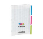 Cahier 3 Sections Conquerant Classique Agrafe 240X320 96P 90G Seyes Polypro Incolore