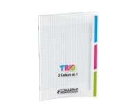 Cahier 3 Sections Conquerant Classique Agrafe 240X320 96P 90G Seyes Polypro Incolore