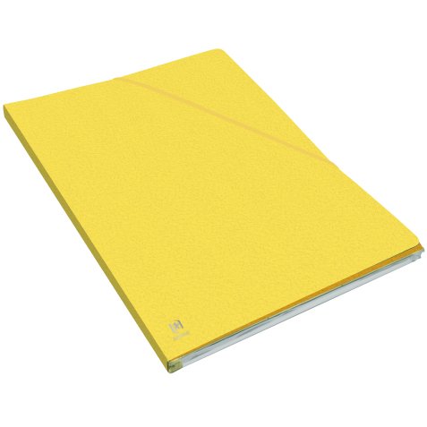 Chemise EUROFOLIO ALPINA en carte lustrée 6/10e, 450g. Dos 1,5 cm. Pour format A4. Coloris Jaune