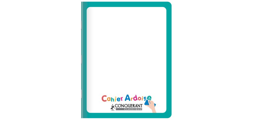 Cahier Ardoise Conquerant Classique Agrafe 170X220 48P 90G Seyes Aqua