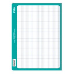 Cahier ardoise, agrafé, 24x32 cm, 48p 90g Seyès, couverture effaçable unie recto Seyès verso