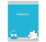 Cahier travaux pratiques conquerant agrafe couverture  carte 17x22cm 32 pages unies  double ligne 4mm 90g