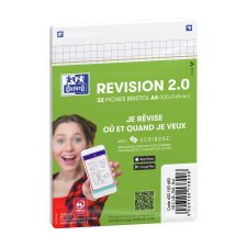 Fiches bristol REVISION 2.0, A6, blanc