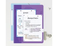 Fiche bristol 210 x 148 mm quadrillée 5 x 5 perforée blanche Oxford Révision 2.0 - Sachet de 32