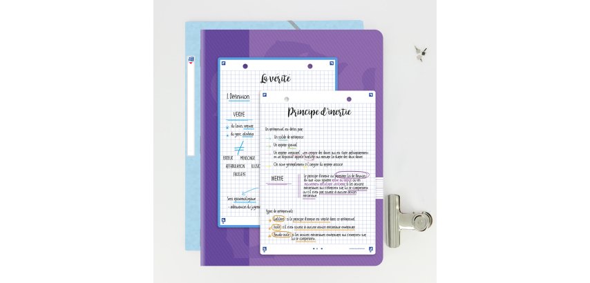 Fiche bristol 210 x 148 mm quadrillée 5 x 5 perforée blanche Oxford Révision 2.0 - Sachet de 32