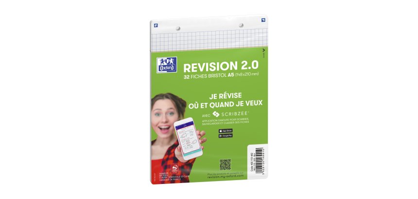 Fiches bristol REVISION 2.0, A5, blanc