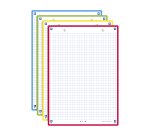Fiche bristol 210 x 148 mm quadrillée 5 x 5 perforée couleurs assorties Oxford Révision 2.0 - Sachet de 32